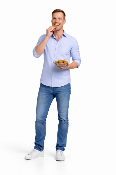 man met cookies